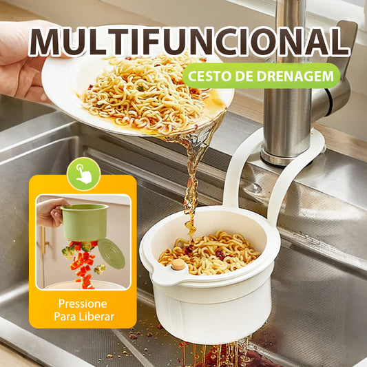 🎉Cesta de drenagem multifuncional - ajudante de cozinha indispensável!