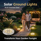Luzes solares de solo com 8 LEDs para jardins exteriores