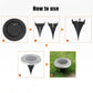 Luzes solares de solo com 8 LEDs para jardins exteriores