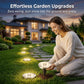 Luzes solares de solo com 8 LEDs para jardins exteriores