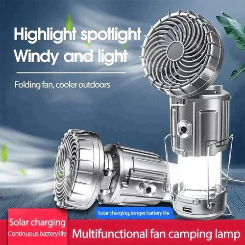 🎁 Promoção quente 49% de desconto 🔥 Lanterna LED portátil para acampamento com ventilador