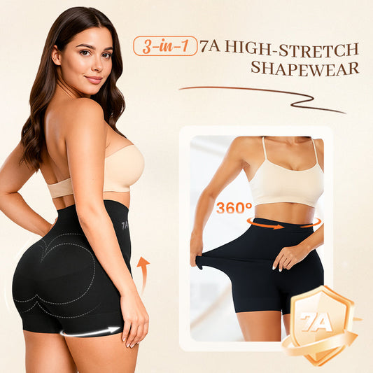 🔥Compre 1 e ganhe 1 grátis🔥Roupa íntima feminina de cintura alta em seda gelada para controle da barriga e levantamento dos glúteos