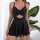 🥳2026 HOT SALE🥳💞50K+ SOLD!🏖️🌊 50% OFF! Cutout One Piece with Skirt – Feel confident by the water! Supportive fit, flattering skirt. Stylish cutout detail. Move freely, look fabulous on your holiday. ☀️🩱