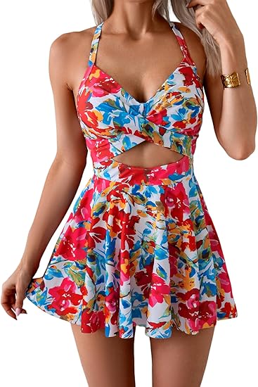 🥳2026 HOT SALE🥳💞50K+ SOLD!🏖️🌊 50% OFF! Cutout One Piece with Skirt – Feel confident by the water! Supportive fit, flattering skirt. Stylish cutout detail. Move freely, look fabulous on your holiday. ☀️🩱