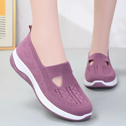 🔥 Sapatos femininos ortopédicos para caminhada: confortáveis, respiráveis e antiderrapantes, para pessoas de meia-idade e idosas