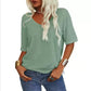 🎀Hot Sale -50% Off👚Women's Solid Color V-Neck T-shirt