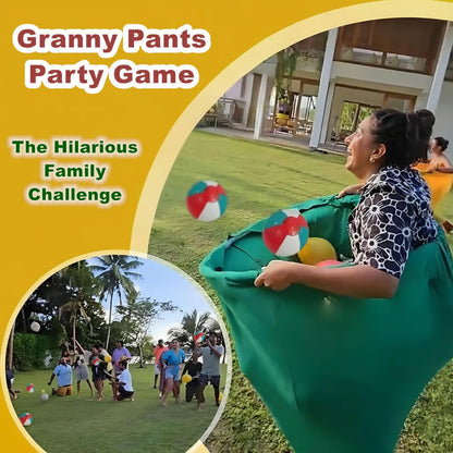 🎯 50% OFF HOLIDAY PRE-SALE! ✨ Granny Pants Ball Game - Hilarious Family Party Game with Elastic Waistband for Christmas Gatherings & Events 🎄🤣
