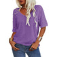 🎀Hot Sale -50% Off👚Women's Solid Color V-Neck T-shirt