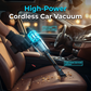 Aspirador portátil de alta velocidade com ventilador turbo para carros
