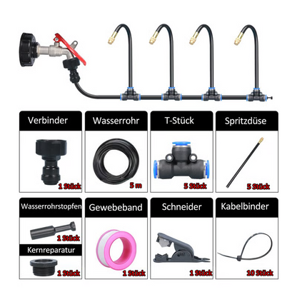 🌱Sistema automático de irrigação de jardim com curva de 360°