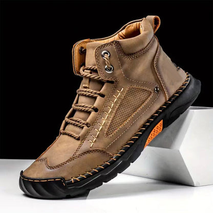 💥Promoção💥Botas masculinas elegantes com sola plana e costura à mão
