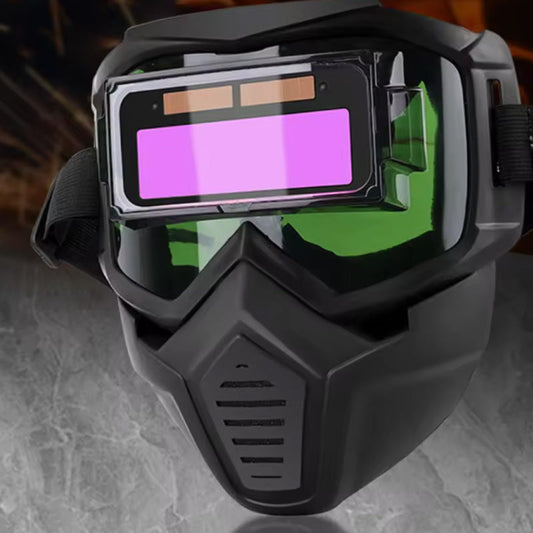 Capacete de soldagem com escurecimento automático para proteção dos olhos (50% de desconto)