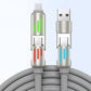 🎁Desconto de 50% por tempo limitado⏳Cabo de dados 4 em 1 de 240 W com luzes de trabalho coloridas
