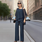 ⏰ Now only 50% off!⏰Women’s Irregular Chiffon Tops ＆ Wide-Leg Pants 2-Piece Set👚👖