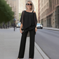 ⏰ Now only 50% off!⏰Women’s Irregular Chiffon Tops ＆ Wide-Leg Pants 2-Piece Set👚👖