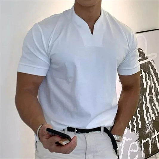 Camiseta Fitness Masculina de Manga Curta para Negócios