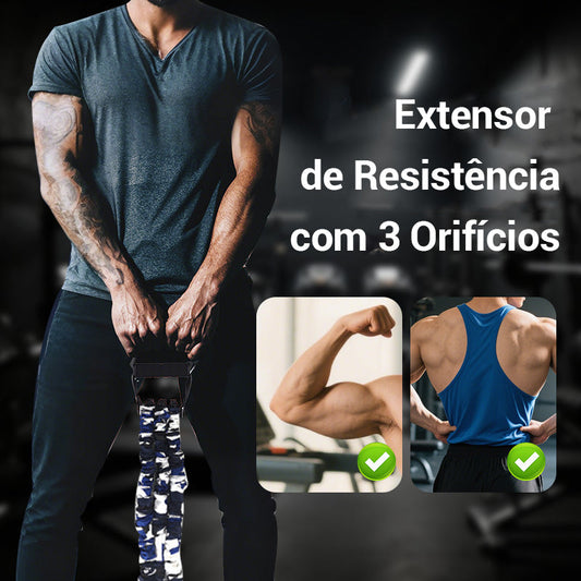 Extensor de Resistência de Látex Natural com 3 Orifícios