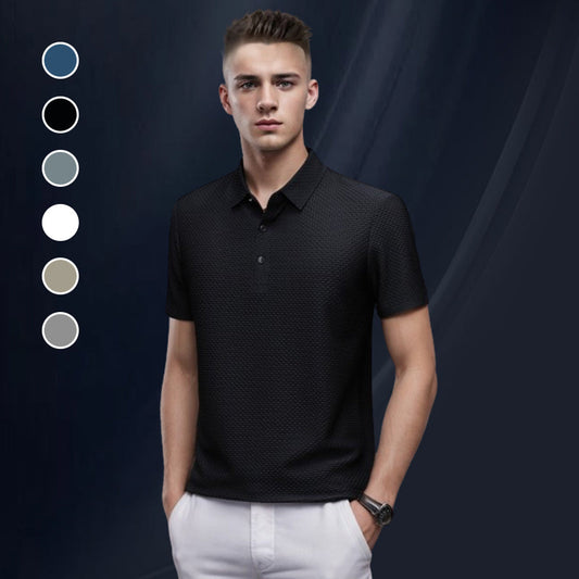 Camiseta Masculina de Seda Gelada para o Verão