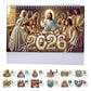 🎁Último dia com 50% de desconto🗓️Calendário de mesa vertical 2026 Pintura DIY com diamantes