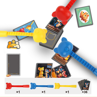 Jogo de treinamento de reação gato e rato