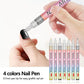 Conjunto profissional de canetas para nail art com 12 cores