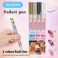 Conjunto profissional de canetas para nail art com 12 cores