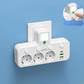 💡 Adaptador de tomada UE com 4 entradas – Interruptores independentes, design compacto e segurança máxima 🏠