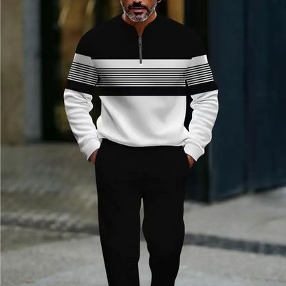 👕 50% OFF NOW! 🔥 Men's Graphic Print Pullover & Pants Set – Street Style, Comfort Fit & Casual Look 👖