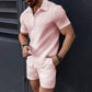 📢📢50% DE DESCONTO!!!⏰Conjunto de camisa e calções para homem
