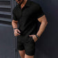 📢📢50% DE DESCONTO!!!⏰Conjunto de camisa e calções para homem