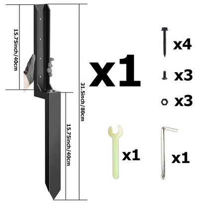 Kit de reparação para estacas de cerca pesada