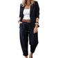 🥳PROMOÇÃO DE 2026🥳💞Mais de 50 mil unidades vendidas!🎀💫 50% DE DESCONTO! Conjunto de calças justas e blazer para mulher – Design com abertura frontal, corte descontraído. As cores neutras combinam com tudo. Elegância natural para qualquer ocasião. 🛡️🕊