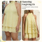 Women's Flowy Halter Drop-Waist Mini Dress