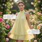Women's Flowy Halter Drop-Waist Mini Dress
