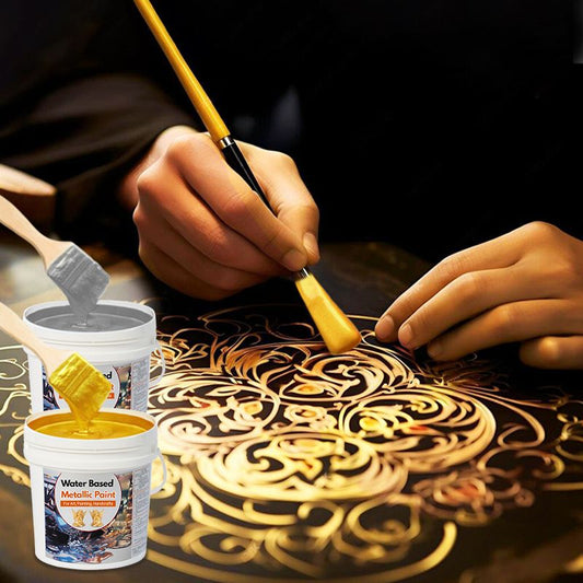🔥🪙Tinta à base de água com folha de ouro para arte, pintura e artesanato