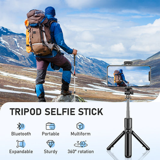 Tripé dobrável com Bluetooth para selfies