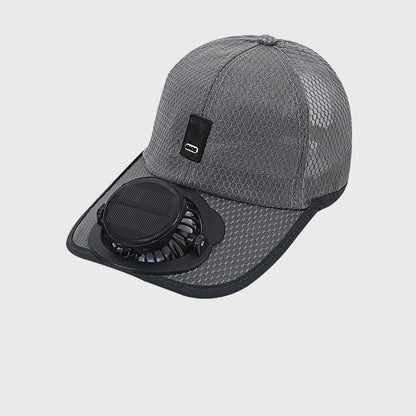 🌞🧢 Boné de beisebol respirável com ventilador solar integrado