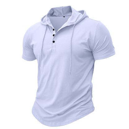 Camiseta com capuz para treino com corte atlético para homens