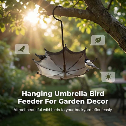 🚀Oferta por tempo limitado – Comedouro e bebedouro suspensos em forma de guarda-chuva para pássaros