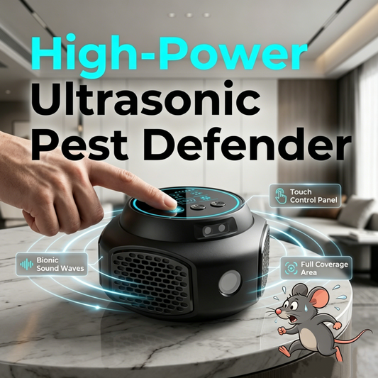 ⚡【Repelente ultrassônico de alta potência para pragas】— Ratos e baratas vão embora por conta própria — sem produtos químicos, sem matar! 🚫🐭