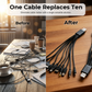 Cabo de carregamento USB universal 10 em 1