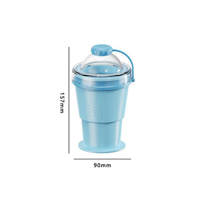 Copo dobrável de silicone para bolas de gelo com canudo