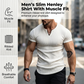 Camisa Henley Masculina Slim Lisa