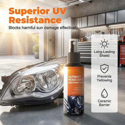🚗 50% DE DESCONTO – Kit Spray para Restauração de Faróis | Remove opacidade & protege contra UV