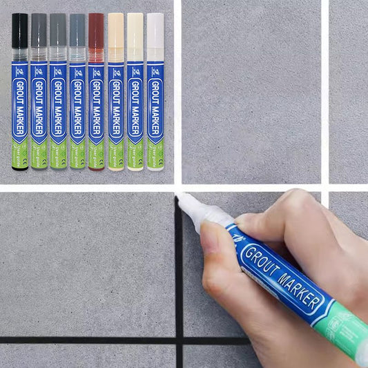 ✏️ 50% DE DESCONTO – Caneta de Tinta para Rejunte de Azulejos | À prova d'água, cobre rachaduras & fácil aplicação