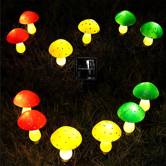 🍄 50% DE DESCONTO – Luz Solar Cogumelo à Prova d'Água | Decoração automática & econômica