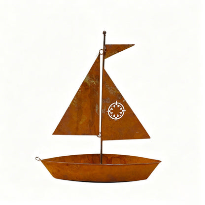 🔥Mais vendidos de 2026🔥Plantador De Metal De Barco De Vela Rustico