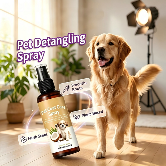 Spray para desembaraçar facilmente o pêlo dos animais de estimaçã