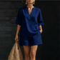 👚 50% DE DESCONTO – Conjunto Curto Casual com Decote V Feminino | Confortável, moderno & ideal para o verão